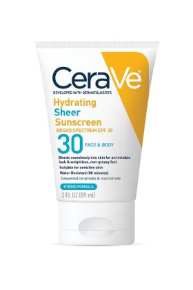 Cerave Hydrating Sheer Sunscreen Broad Spectrum SPF 30 for Sensitive Skin