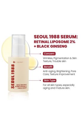 KSECRET - SEOUL 1988 Serum : Retinal Liposome 2% + Black Ginseng