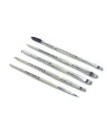 girlie stuffs- 5 Pcs Marble Themed Line & Define eye Make Up Brushes Set