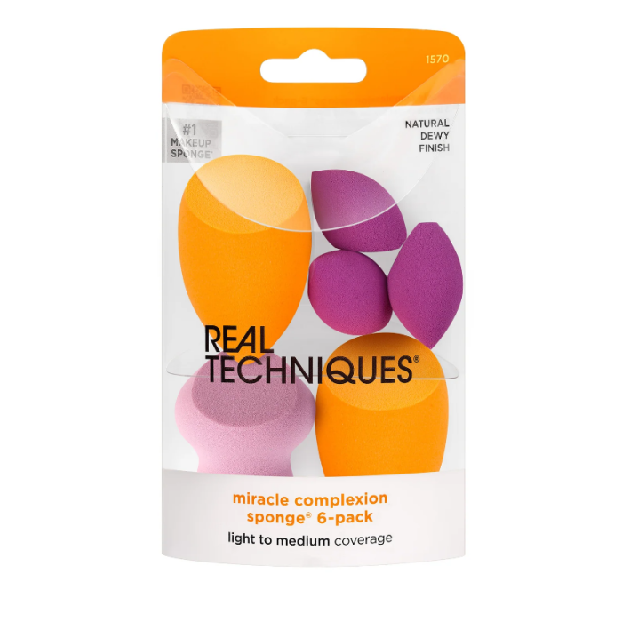 Real Techniques 6 Miracle Complexion Sponges Make Up Brush Set